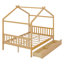 Lit plateforme House avec deux tiroirs, tête de lit et pied de lit-1152443718