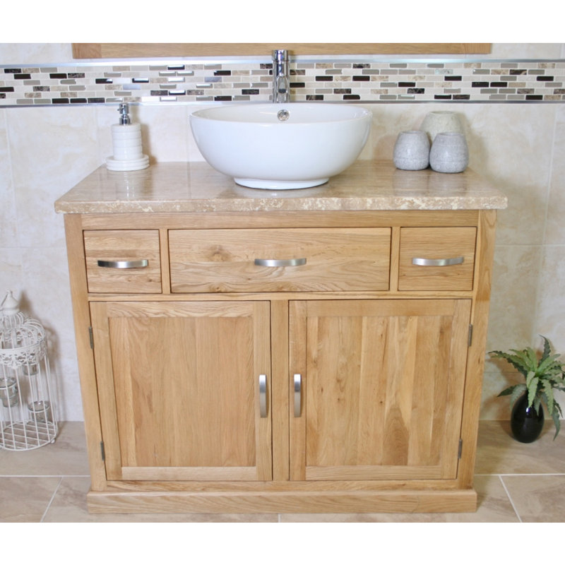 Ezekiel 1000mm Single Bathroom Vanity with Vessel Ceramic Basin