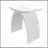16.5 inch freestanding solid surface arched bathroom stool