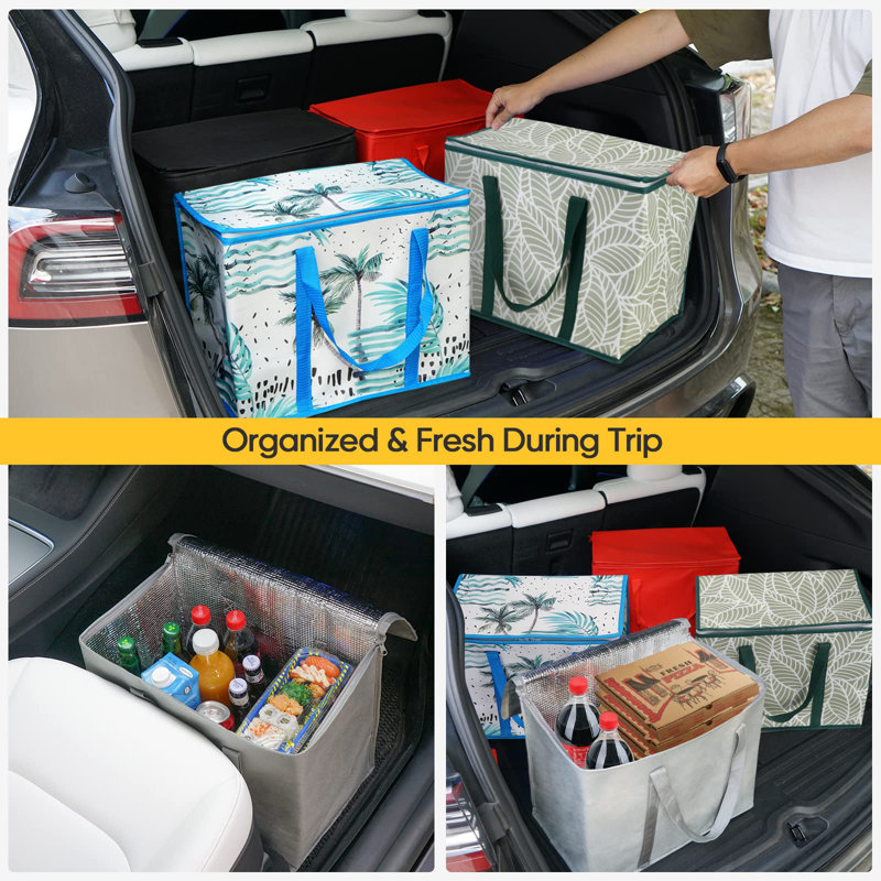 2 Packs Insulated Reusable Collapsible Storage Bag