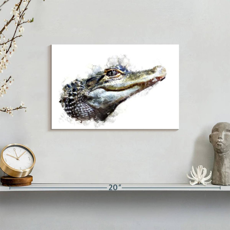 Crocodile Head, 8" H x 12" W