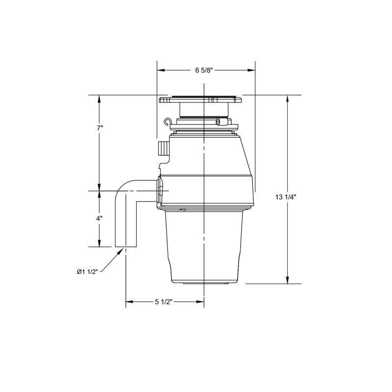 1/2 HP Continuous Feed Garbage Disposal