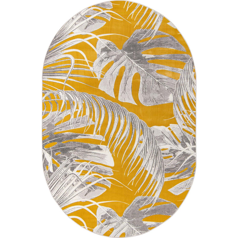 Adalheida Floral Indoor Rug, Oval 4' x 6'