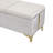 Elegant Upholstered Storage Ottoman,Storage Bench With Metal Legs For Bedroom,Living Room,Fully Assembled Except Legs,Beige