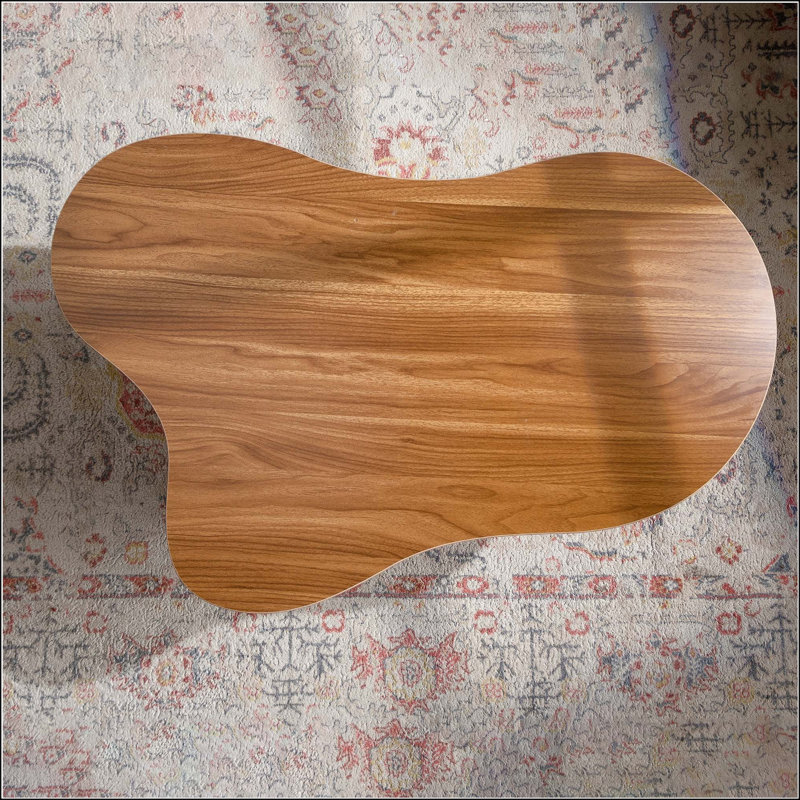 Cloud-Shaped Coffee Table with 3 Cylindrical Legs