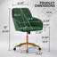 Chaise de bureau pivotante ergonomique réglable avec dossier et siège confortables, idéale pour une utilisation à domicile et au bureau