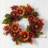 Autumn Sunflower Pumpkin Pinecone and Berries Wreath