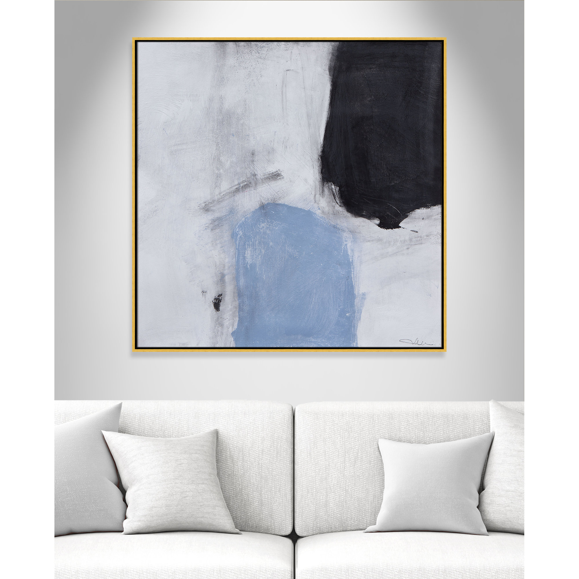 From Powder Blue to Onyx Print by Casa Fine Arts, 41.5" H x 41.5" W, Gold