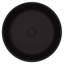 Lavabo de salle de bain vasque circulaire fait main en verre noir MatteShell ™