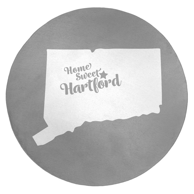 Tapis en poly-chenille hartford connecticut, Rond 5 pi