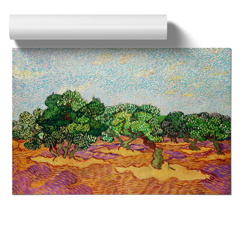 Olive Trees by Vincent Van Gogh - No Frame Painting, 21cm H x 30cm W x 0.1cm D