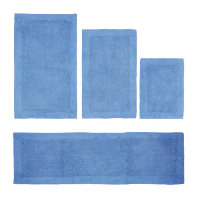 Edge 100% Cotton Tufted Premium 4 Piece Bath Rug Set Machine Washable Reversible Ultra Soft & Absorbent Bathroom Rugs