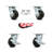 4 Piece Rubber on Aluminum Caster Set