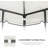 10X10 Ft Outdoor Patio Gazebo Replacement Canopy,Double Tiered Gazebo Tent Roof Top Cover Only Great Wall Border(Frame Not Include)-123313227-123313229