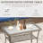 Rectangular Glass Top Outdoor Coffee Table