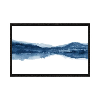 Watercolor Landscape X - Navy Blue by Nouveau Prints - Painting on Canvas