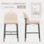 25.8" H Modern Minimalist Fabric Upholstered Counter Stools,   Kitchen Island Chairs with Backrest, Sturdy Metal Frame & Footrest-1320023152