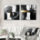 «Abstract Golden Drift Of The Dark Side III» - décoration murale moderne - art mural abstrait 2 pièces
