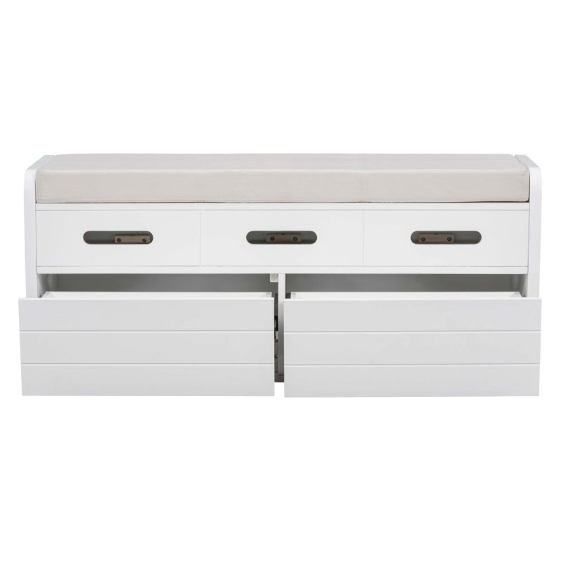 Banc de rangement pour chaussures, Blanc
