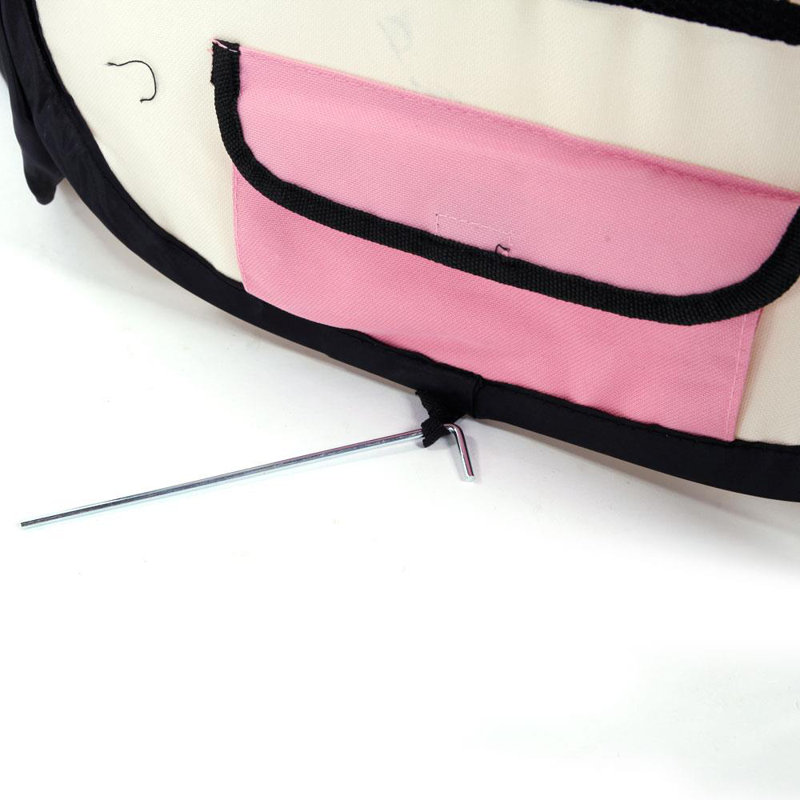Sac de transport pour animaux Cavazos Kennel Fence, Grand (H 23,5 po x l 14,57 po x P 15,35 po), Rose