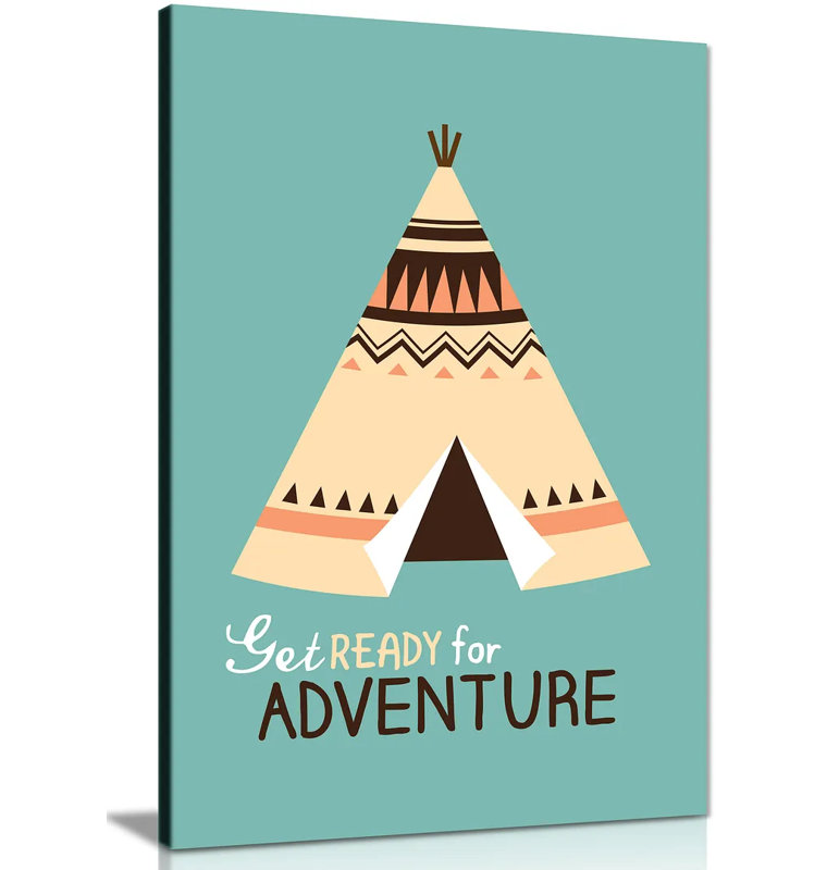 Cherokee Wigwam Adventure - Wrapped Canvas Print, 31cm H x 20cm W