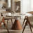 Modern Sintered Stone Dining Kitchen Table With Cone-Tapered Base-1664621284-1664621285
