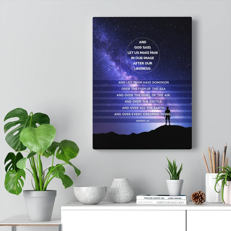Fish Of The Sea Genesis 1:26 - Wrapped Canvas Print, 61cm H x 46cm W