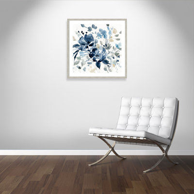 Damell 'Indigo Garden II' Framed Watercolor Painting Print