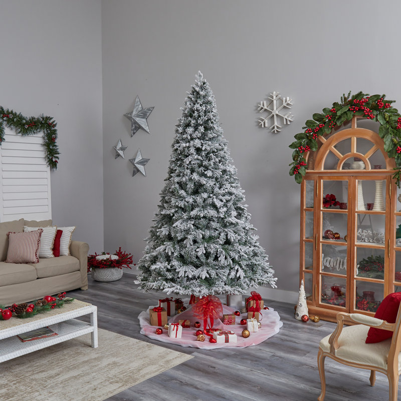 Lighted Artificial Christmas Tree, 9' H