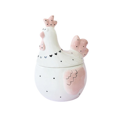  Easter Broken Chicken Ceramic Storage Jar Ceramic Storage Jar Creativeness Chicken Shaped Storage Jar Decoration