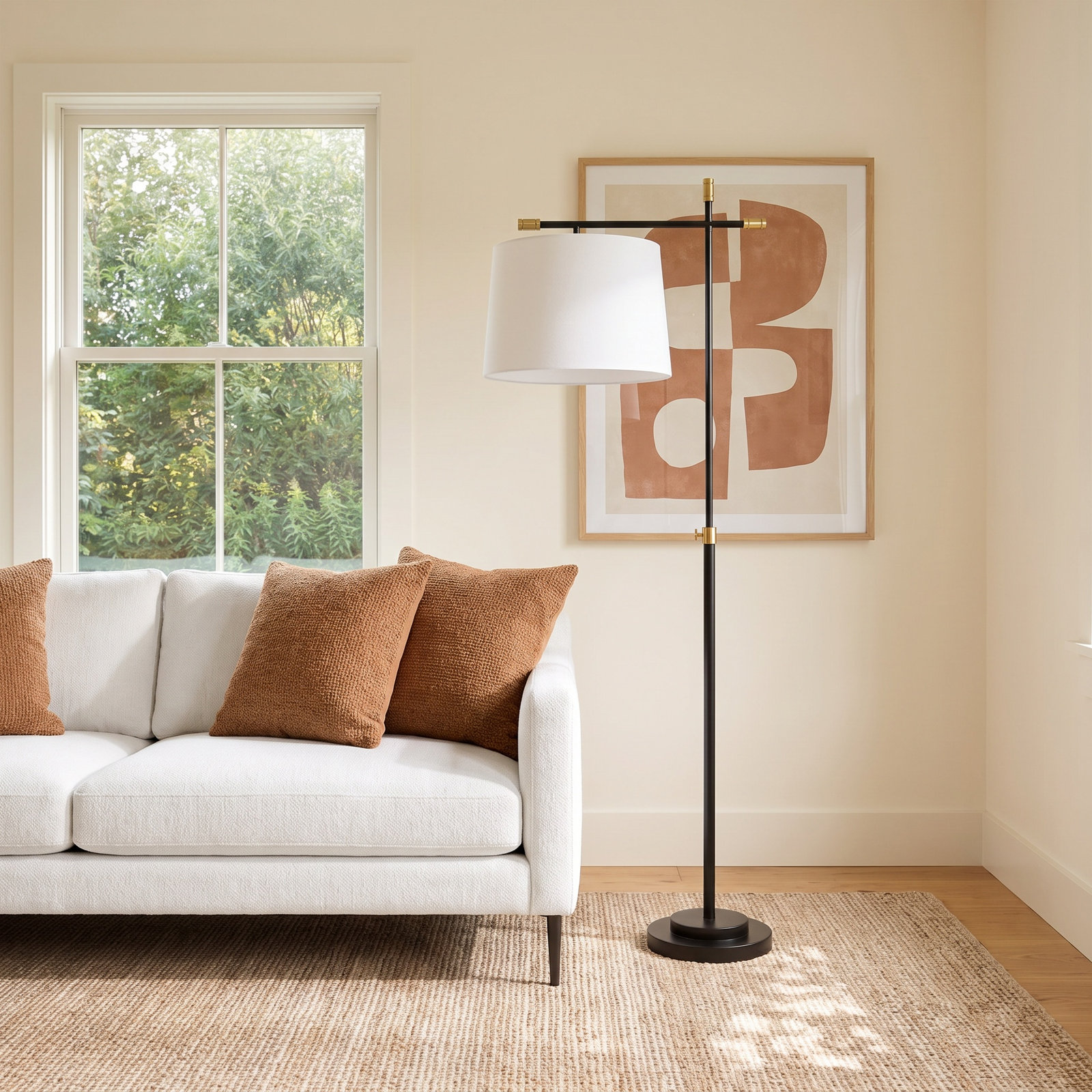 Samauria 62'' Swing Arm Floor Lamp