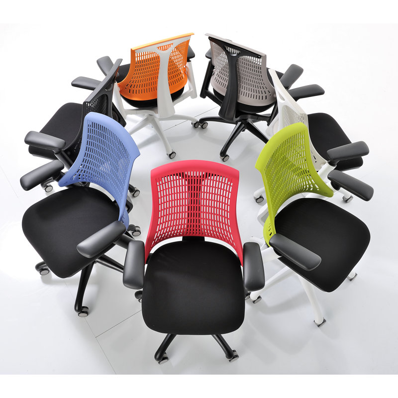 Creusette Polyester Blend Office Chair, Black, Black