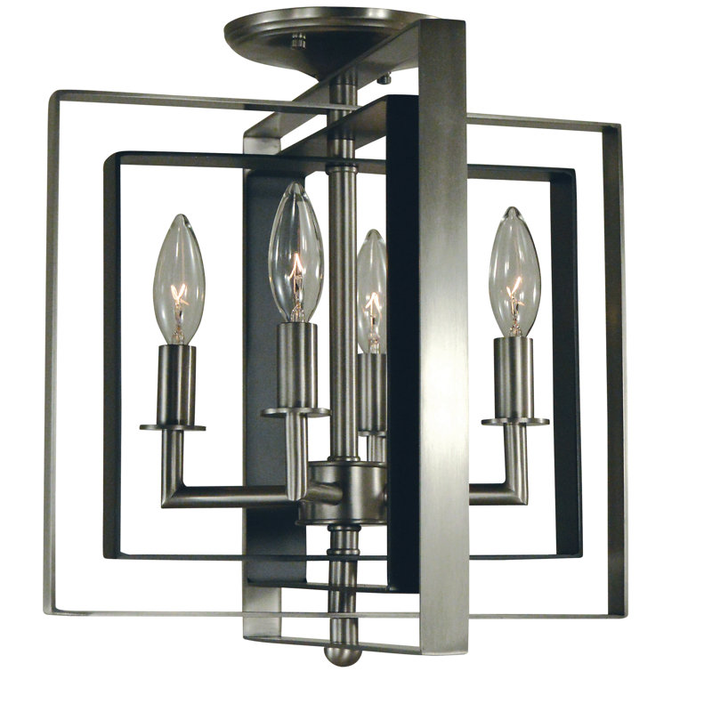 Plafonnier 4 lumières Camadine par Corrigan Studio®, Nickel poli