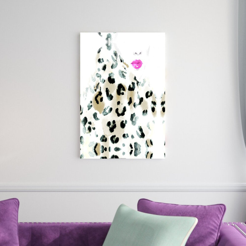 " Cheetah Coat Makeup " Painting Print, 30" H x 20" W