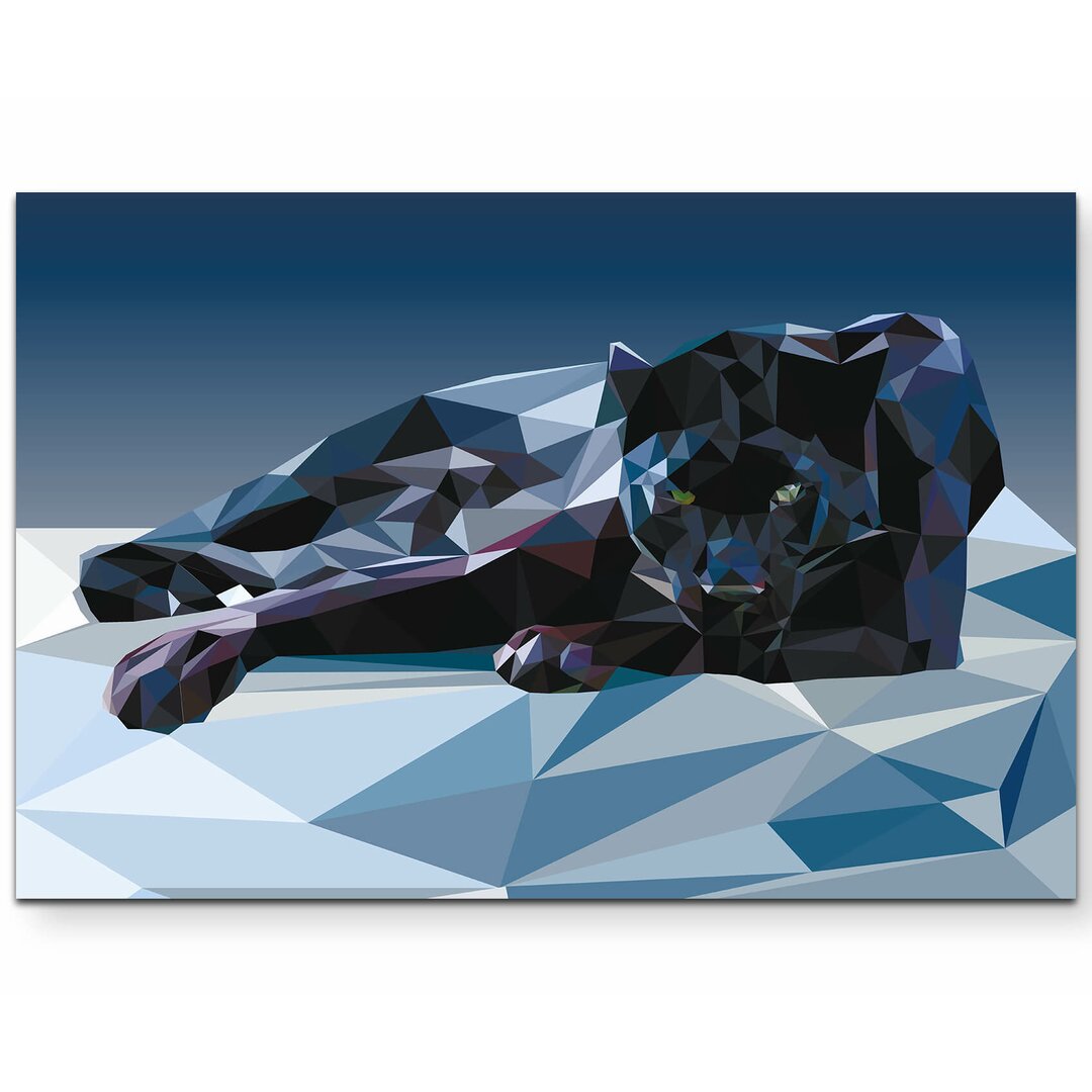 Leinwandbild Geometrischer Panther