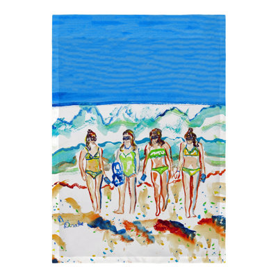 Girls Walking Double Sided Polyester Garden Flag