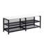 Lit plateforme en métal avec tablettes de rangement à deux niveaux, armoire de rangement en bois-656756198-656756193