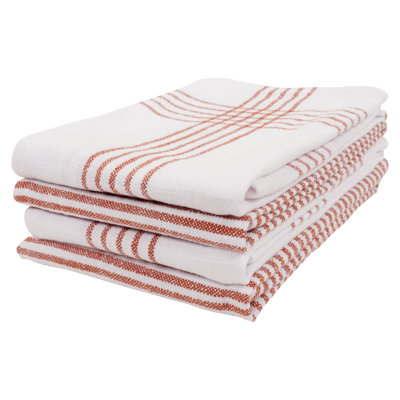 KAF Home Set of 4 Monaco Relaxed Casual Cotton Slubbed Kitchen Towel