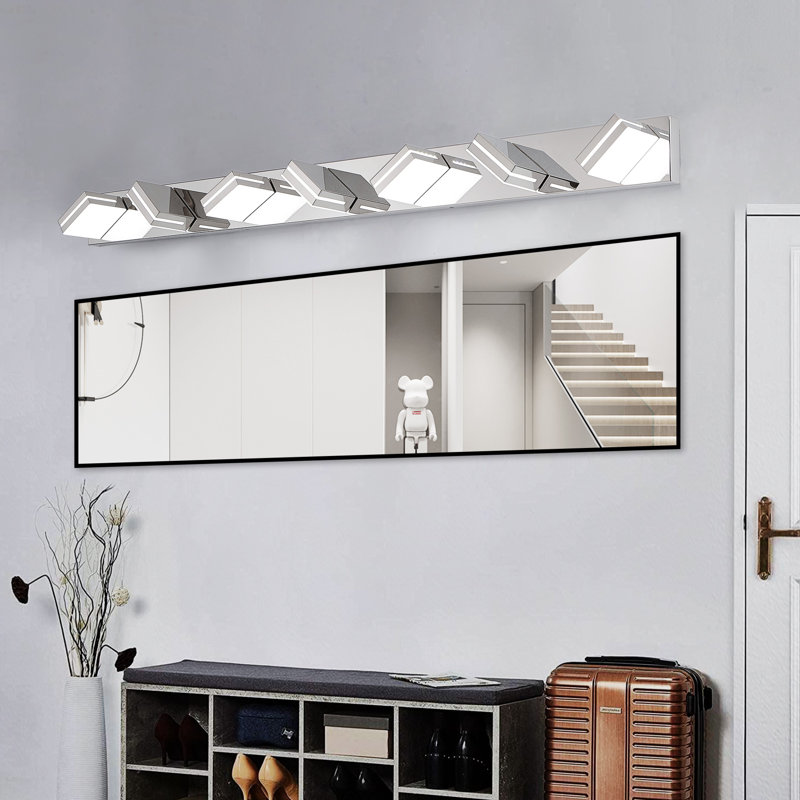 Éclairage pour meuble-lavabo moderne 7 lumières DEL, Chrome