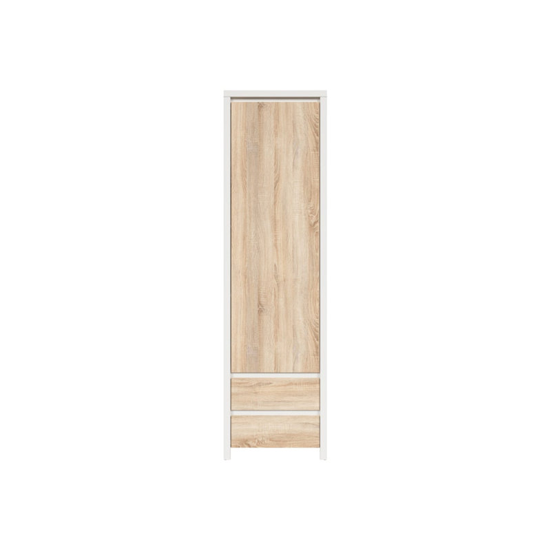 Display Cabinet, White/Oak Sonoma
