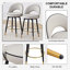 Ensemble de 2 chaises de bar rembourrées pivotantes à 360 ° avec design ergonomique et pieds en métal robustes pour de multiples occasions-817395360