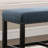 Counter Height Dining Bench With Blue Fabric Covering And Legs Trim Blend For Elegant Stable Structure-894593133-894593134