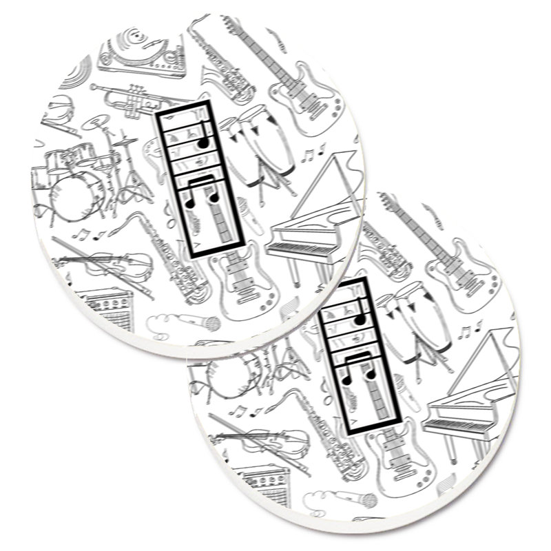 Sous-verre musical letter note, I