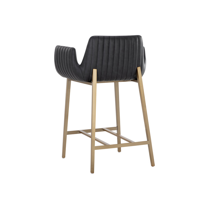 LUCANO COUNTER STOOL - BRAVO BLACK, Counter Stool (26" Seat Height), Black