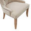 Fauteuil capitonné capitonné à boutons avec tête de clou bronze antique et tissu
