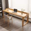 Bureau rectangulaire brun en bois massif-108840244-108840247