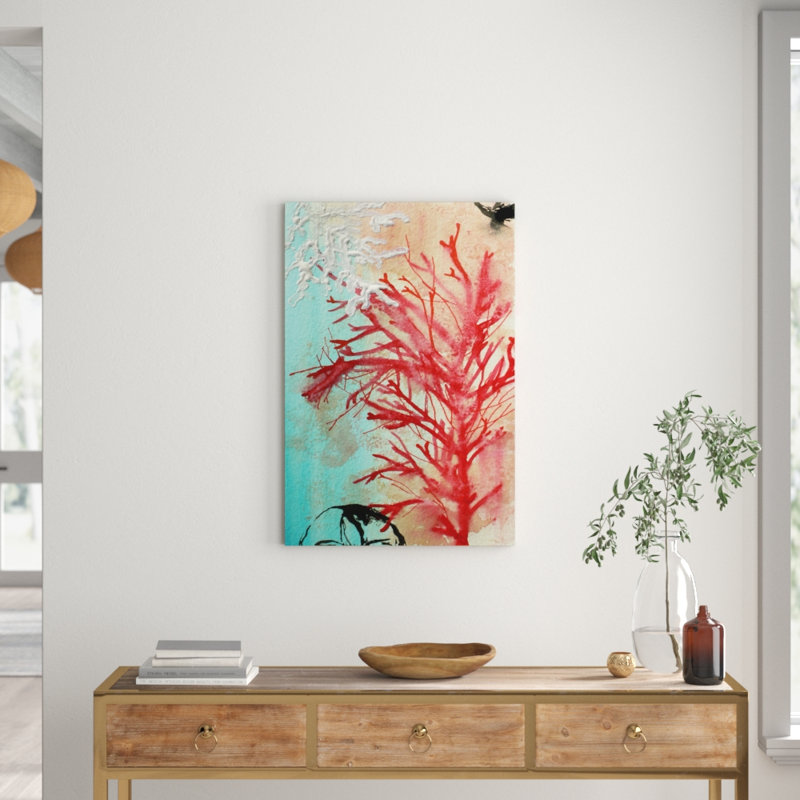 Red Coral by Christine Lindstrom - Wrapped Canvas Painting, 91cm H x 61cm W x 3.81cm D