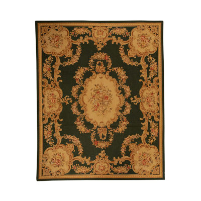 Tapis noué à la main de haute qualité de couleur ambre / noir