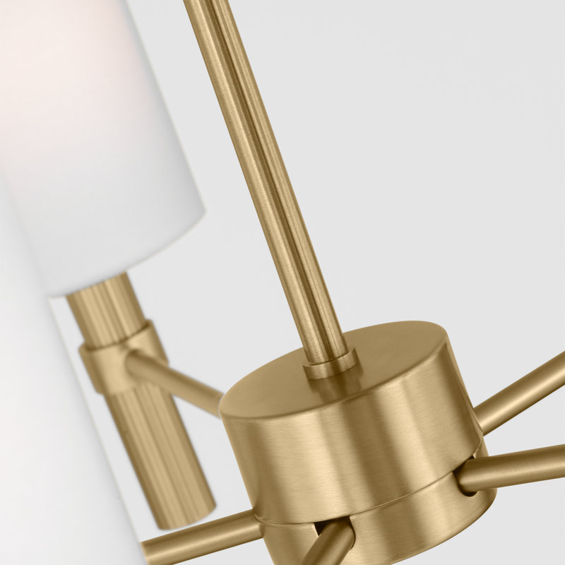 Manor Medium Chandelier, Satin Brass