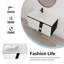 Modern Wall-Mounted Bathroom Vanity With Ceramic Sink And Soft-Close Cabinet Door,White&Black